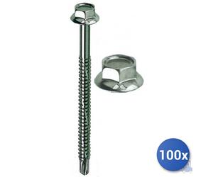 100x Vite Autoperforante Kovervit Chromiting&Reg; Mustad Testa Con Chiave E-100