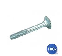 100x Vite Zincata Testa Tonda Senza Dado E-100 12X120