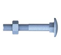 100X Viti Reisser A Testa Piatta 8X70 MM Zincate DIN 603 Con Dado