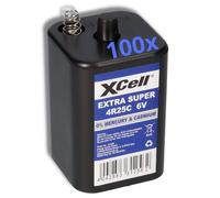 100X XCELL 4R25 6V 9500mAh Batteria A Blocco, Per Fari, Lampade Da Cantiere
