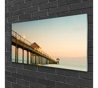 100x50 Quadro Immagine Arte da Parete Vetro Architettura del ponte