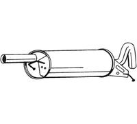 Bosal Silenziatore posteriore 102 CV per VW Passat Variant 3B6 1.6 kW 75 CV