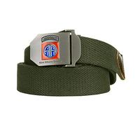 101 INC Pro-Line Cintura con fibbia in metallo Airborne 82 AA paracadutisti (46-115, Verde)