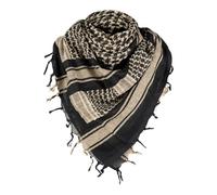 101 INC Professional Kefiah Shemag palestinese 100% cotone 100 x 100 cm vari colori (Tan - Nero).