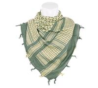 101 INC Professional Kefiah Shemag palestinese 100% cotone 100 x 100 cm vari colori (Verde Salvia - Tan)