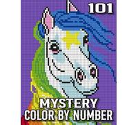 101 Mystery Color By Number: Large Print Mysteries Coloring Pages for Adult and Senior (New Easy Mystery Mosaics colorist Quest Pixel art Color By Number Coloring Book)