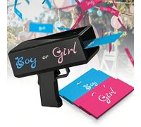 101 pezzi Pistola spara denaro per annuncio sesso bimbo con accessori rosa e blu, pistola a spruzzo portatile per festa annuncio sesso, regalo per festa del festa di nascità, decorazione per festa ann
