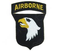 101st Airborne Screaming Eagles Toppa - Bianco LINGUA - WW2 Riproduzione