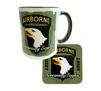 101st Airbourne Stati Uniti Urlando Aquile Mug Sottobicchiere Set