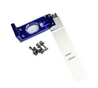 102/127/180mm x 160mm Dual-Inlet Racing Rudder for RC Gasoline Boats - L-Shaped 6061 Aluminum Base, Blue Anodized Finish(102 * 160mm)
