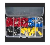 102/280 pz Connettore del cavo isolato Filo elettrico Crimp Spade Butt Anello Forcella Set Capicorda ad anello Terminali laminati Kit assortiti(102pcs)