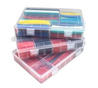 102-750 pezzi 2: 1 kit di avvolgimento termorestringente for tubi termoresistenti assortiti guaine isolanti for cavi di filo 3: 1 set di tubi termorestringenti(750Pcs with Box)
