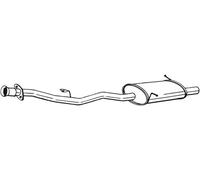 102 CV SILENZIATORE POSTERIORE PER BMW 3 Compact E36 316i KW 75 CV 102
