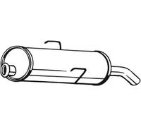 78 CV SILENZIATORE POSTERIORE PER PEUGEOT 205 II 20A/C 1.8 TD KW 57 CV 78
