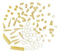 102 Pezzi Piccole Perle Estensioni Dei Capelli Piccoli Anelli Collegamento Perline Dreadlock Perline Clip Per Vari Tipi di Capelli