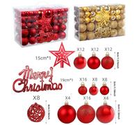 102 PZ 4 CM Palla Di Natale Set Albero Top Stella Buon Natale Lettera Segno Albero di Natale Ornamenti 2026 Natale Decorazioni Per La Casa navidad