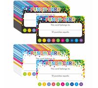 102 PZ Punch Cards, Incentive Reward Card Student Awards Carte di fedeltà per affari, classe, comportamento dei bambini, studenti, insegnanti, 3.5 "x 2", 2 stili