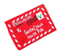 1020 buste natalizie in feltro con design di Babbo Natale, corda da appendere per una facile visualizzazione, per lettere e sacchetti di caramelle in ambienti festivi (20 pezzi)