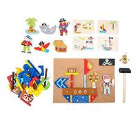 small foot 10226 Hammer game "Pirates" made of wood, cork floor with motives of