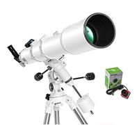 102mm Grande Astronomico per Professionisti, Bambini Ultra-Clear Space RefractorSky Monoculare Adulti Bambini Monoscopio Regalo di Natale Bianco,C
