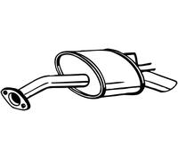 103 CV SILENZIATORE POSTERIORE PER HYUNDAI Matrix FC 1.6 KW 76 CV 103