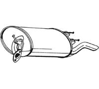 103 CV SILENZIATORE POSTERIORE PER TOYOTA Corolla E10 1.6 KW 76 CV 103