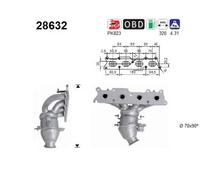 103 KW 140 CV CATALIZZATORE PER Peugeot 308 SW I 4E, 4H 2.0 BioFlex