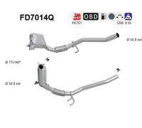 AS Filtro antiparticolato (FAP) 66 kW 90 CV per VW Golf V 1K1 1.9 TDI