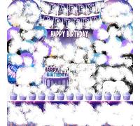 103 Pezzi Kit Compleanno Fortnit, Palloncini Fortnit, Decorazioni Palloncini, Decorazioni Torta, Cake Topper, Piatto, Tovaglia, Sfondo, Ragazzo e Ragazza, Festa Compleanno, Baby Shower