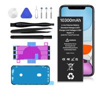 [10300 mAh] Batteria per iPhone 11, Nuova Versione 2025 Ad Alta Capacità, 0 Cicli, Sostituzione della Batteria per iPhone 11, A2111, A2221, A2223 con Strumenti Professionali