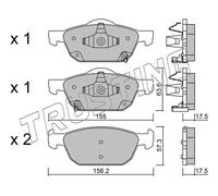 1033.0 TRUSTING Kit pastiglie freno, Freno a disco per HONDA