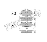 1038.0 TRUSTING Kit pastiglie freno, Freno a disco per MINI