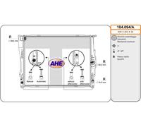 104.094/A AHE Radiatore, Raffreddamento motore per BMW