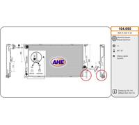 104.095 AHE Radiatore, Raffreddamento motore per BMW
