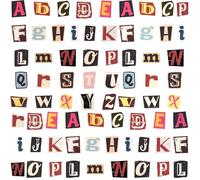 104 adesivi con lettere, retrò, adesivi decorativi, impermeabili, per confezioni regalo, possono essere utilizzati per decorare bagagli, bottiglie d'acqua, ecc.