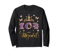 104 e Beato 104 Anni Compleanno 104° Compleanno Maglia a Manica