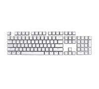 104 keycaps Double Shot PBT, tasti con profilo OEM 60% / 87 TKL / 104/108 MX switch retroilluminati, tastiera meccanica PBT Keycap per GH60 / RK61 / ALT61 / Annie/Tastiere Poker Tasti Bianco