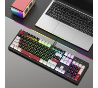 104 tasti Cablata Meccanica Interruttore lineare Tastiera Gioco interruttore blu