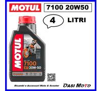 104103 4 LITRI OLIO MOTORE MOTUL 7100 20W50 4T 100% SINTETICO JASO MA2