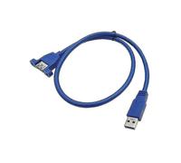 (1042) Cavo di prolunga USB 3.0 maschio-femmina con foro per vite e orecchio (1 m)