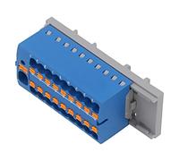 1047455 Connettore: Blocco di distribuzione PTFIX 41A 450V per guida DIN blu ...