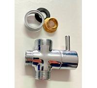 10482 DEVIATORE TONDO CERAMICO X COLONNA DOCCIA 1/2 IN OTTONE CROMATO