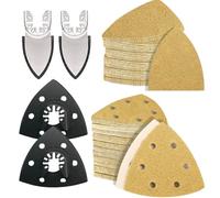 104PCS Kit Multitool Schleifplatte 93mm per levigatrici delta in diverse,ideale per aree ristrette,legno duro,pareti,carta vetrata