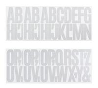 105 adesivi a forma di lettere grandi, 6 fogli di glitter e scintillii, autoadesivi, in vinile, per cassetta postale, cartelli, scrapbook, fai da te e bricolage, lettere adesive resistenti alle