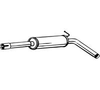 Silenziatore centrale BOSAL 220-015