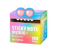 105 strisce adesive, piccoli pennarelli laterali autoadesivi, trasparenti Sticky Notes, foglietti adesivi che possono essere utilizzati come linguette per libri e schede di annotazione indice