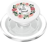105 Years Loved Men Women Floral 105 Year Old 105th Birthday PopSockets PopGrip per MagSafe