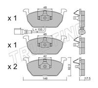 1052.0 TRUSTING PAST.FRE.VW GOLF VII.Imp.ATE Trusting Freni
