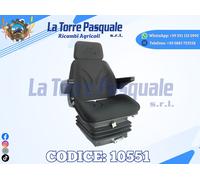 10551 SEDILE OMOLOGATO PER TRATTORE CON SOSPENSIONE MECCANICA E BRACCIOLI