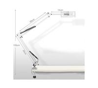 (105cm, White) Adjustable Foldable Tablet Holder For Bed Desk 360 Degree Rotation For Iphone Ipad Tablet